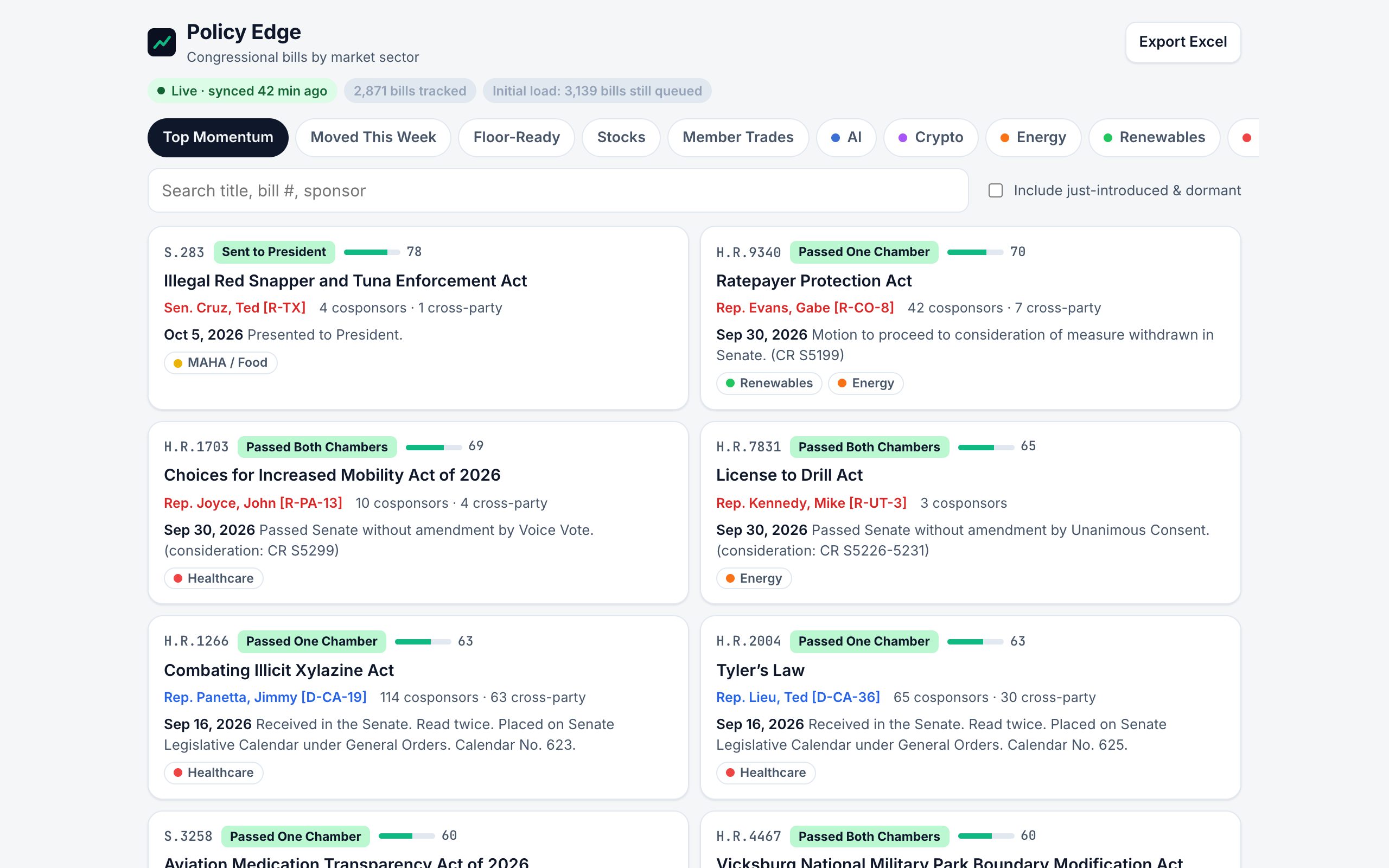 Policy Edge screenshot